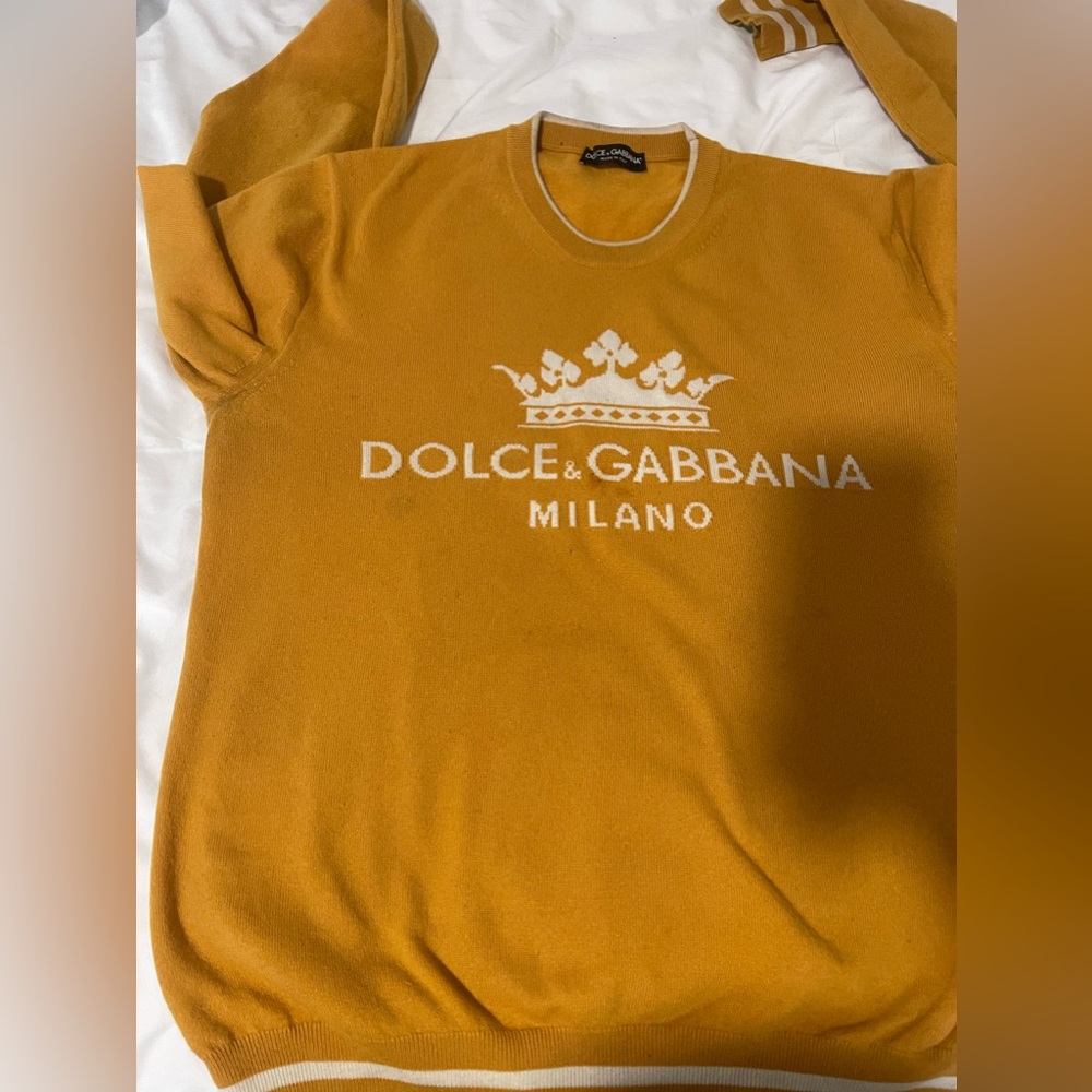 Mustard Cashmere Dolce & Gabbana sweater XL